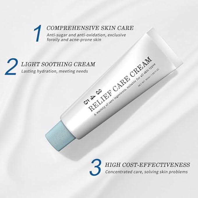 Getaria 345 RELIEF CREAM, ANTI-OXIDATION CREAM, SOOTHING FACE MOISTURISER, SKIN BARRIER REPAIR,TO SOLVE SKIN DEFECTS AND MOISTURIZE - Image 3